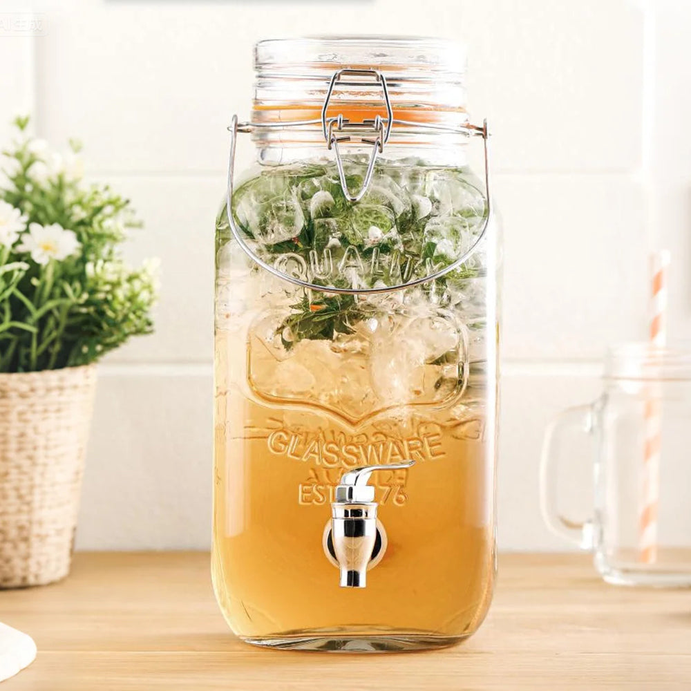 Envase de Vidrio Con Dispensador 3.8L 31x14.5cm 401442 Selecto