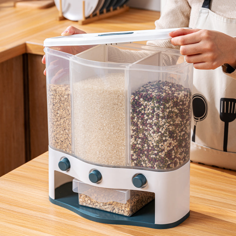 Dispensador de Granos 3 Compartimientos de Plástico LHC-9745 Selecto