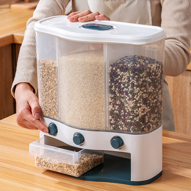 Dispensador de Granos 3 Compartimientos de Plástico LHC-9745 Selecto