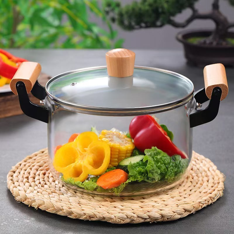 Olla de Vidrio con Tapa 2.5L Apto para Estufa – 713-39015