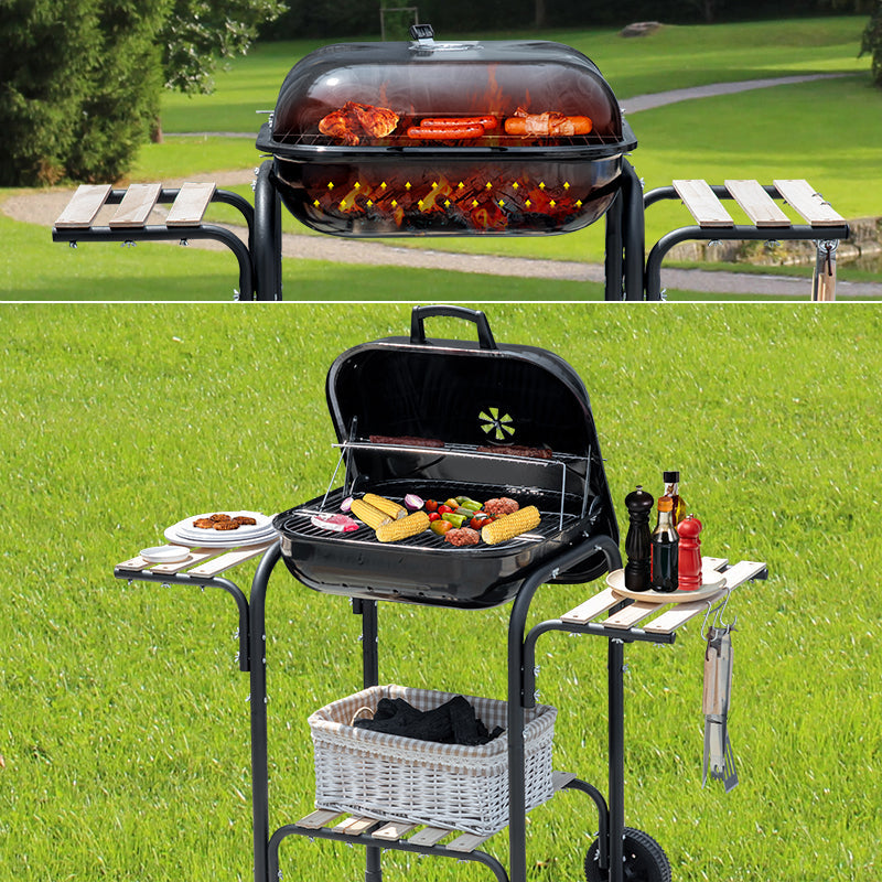 Asador Parrilla Barbacoa a Carbón con Rueditas 18" BP-2086 BBQ. Selecto