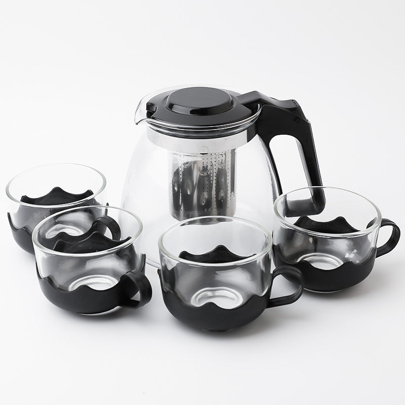 Tetera para Té + 4 Tazas de Vidrio 86998 Selecto