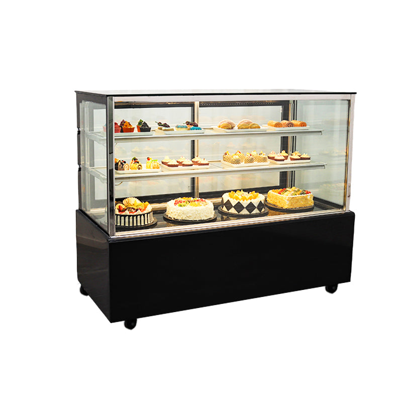 Vitrina Refrigeradora Negro para Dulce 120x180x66cm 110V HVB-6R Pasteles. Pastel. Selecto