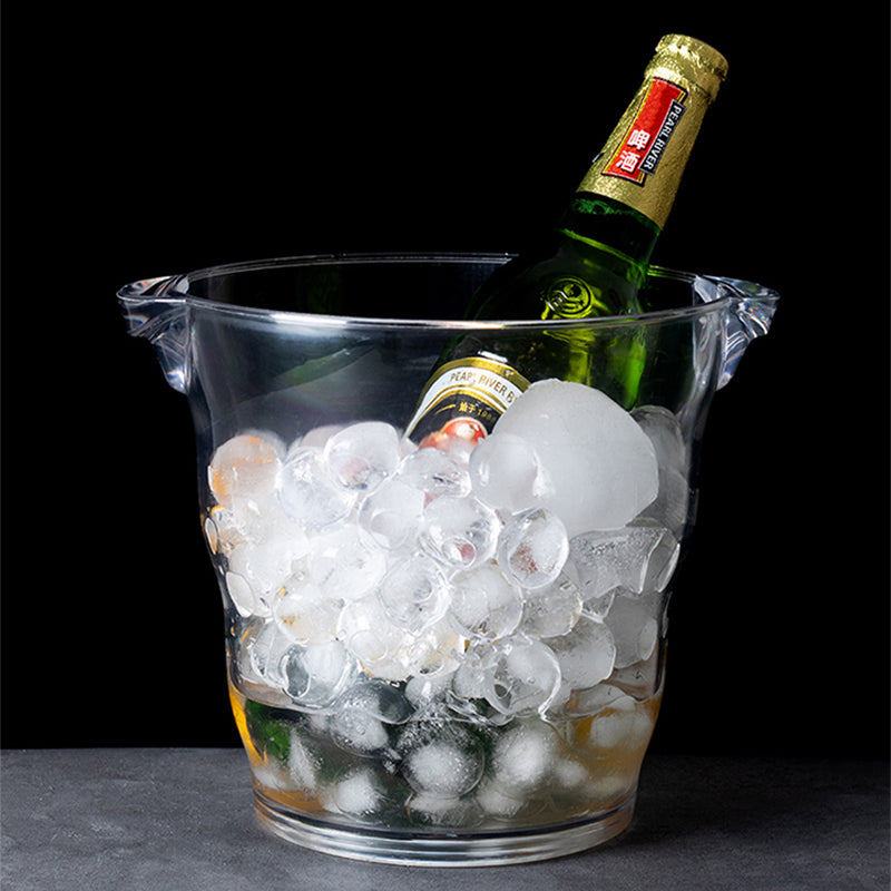 Hielera Transparente para Botellas 27.5×25cm – Calidad Profesional para Restaurantes y Hoteles - Cubitera Cubeta - Hielo - Champaña Champagne Cerveza | 717-AB11