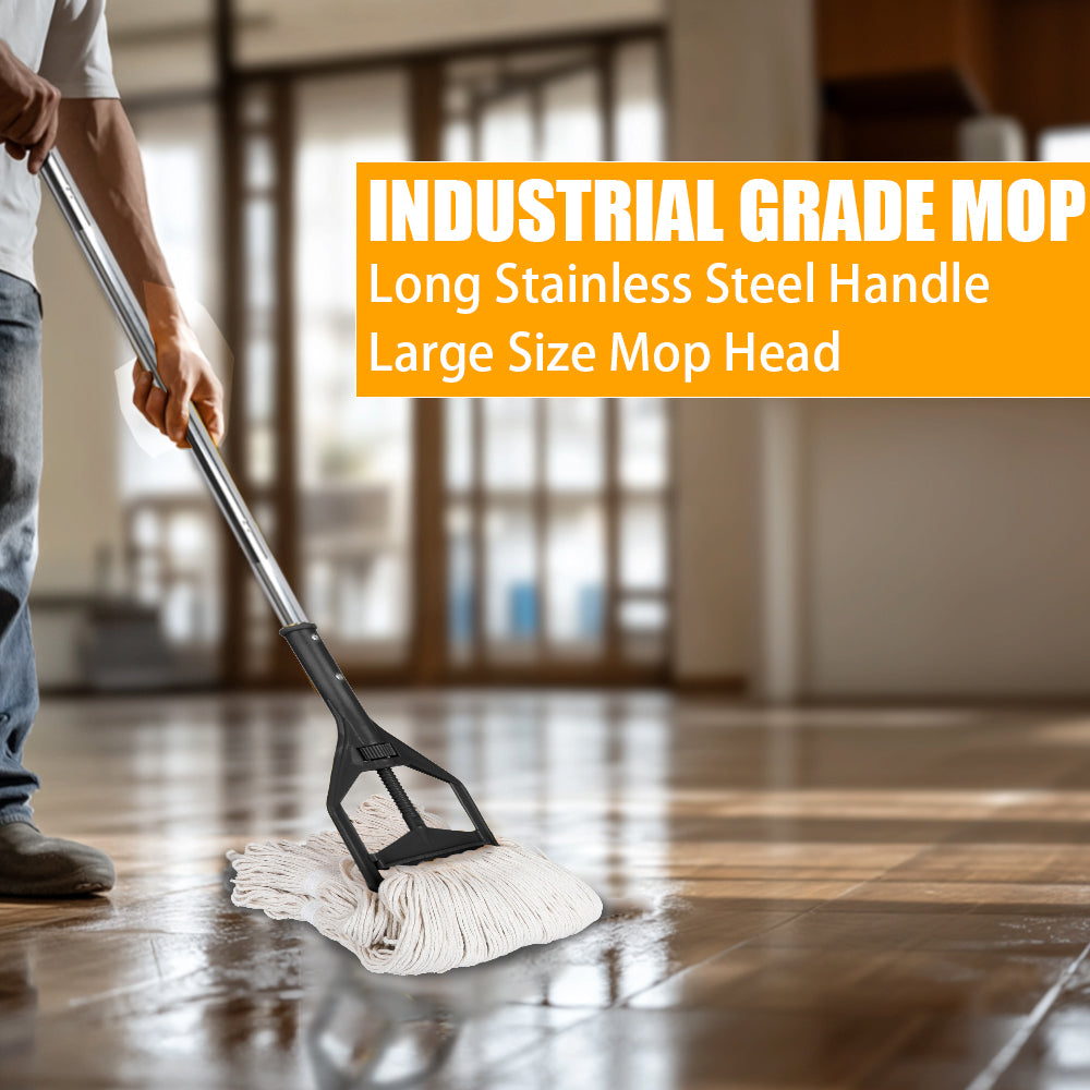 Trapeador Negro de Acero Inoxidable con Mopa 867HS