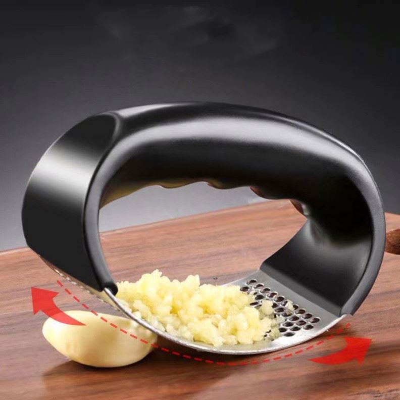 Majador y Triturador de Ajo de Acero Inoxidable con Mango Ergonómico 88706