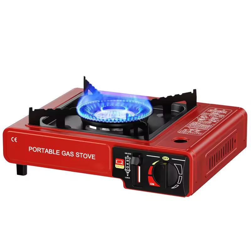 Estufa Portátil de Gas Butano Rojo con Estuche NS432697