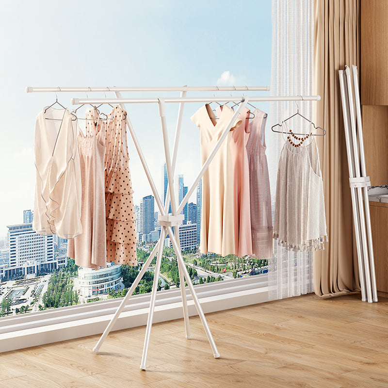 (LLEGANDO 27 DE MARZO) Perchero Tendedero de Ropa Multifuncional Moderno Blanco 140x130x55cm FSK10946