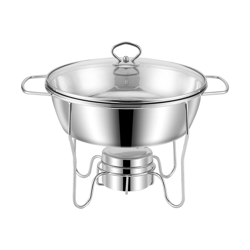 (LLEGANDO 27 DE MARZO) Chafing Dish Redondo 8.0L en Acero Inoxidable 36x60cm FSSK11219 Buffet.