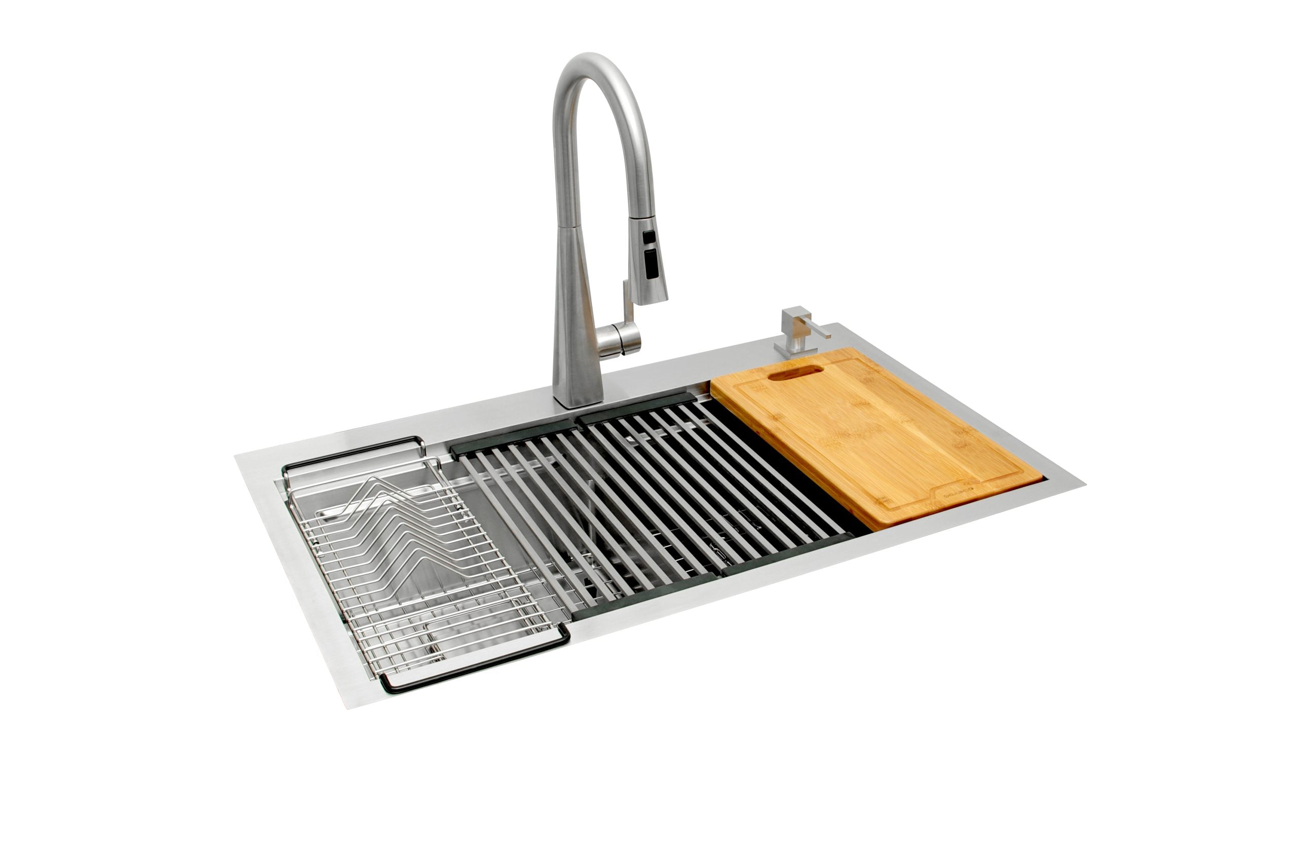 Kit Grifo + Fregador de Acero Inoxidable 2 Tinas Pescara Gasco GASCO