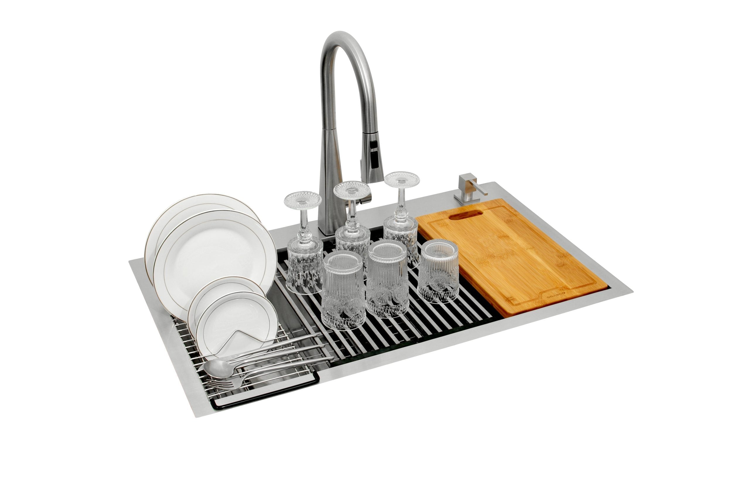 Kit Grifo + Fregador de Acero Inoxidable 2 Tinas Pescara Gasco GASCO