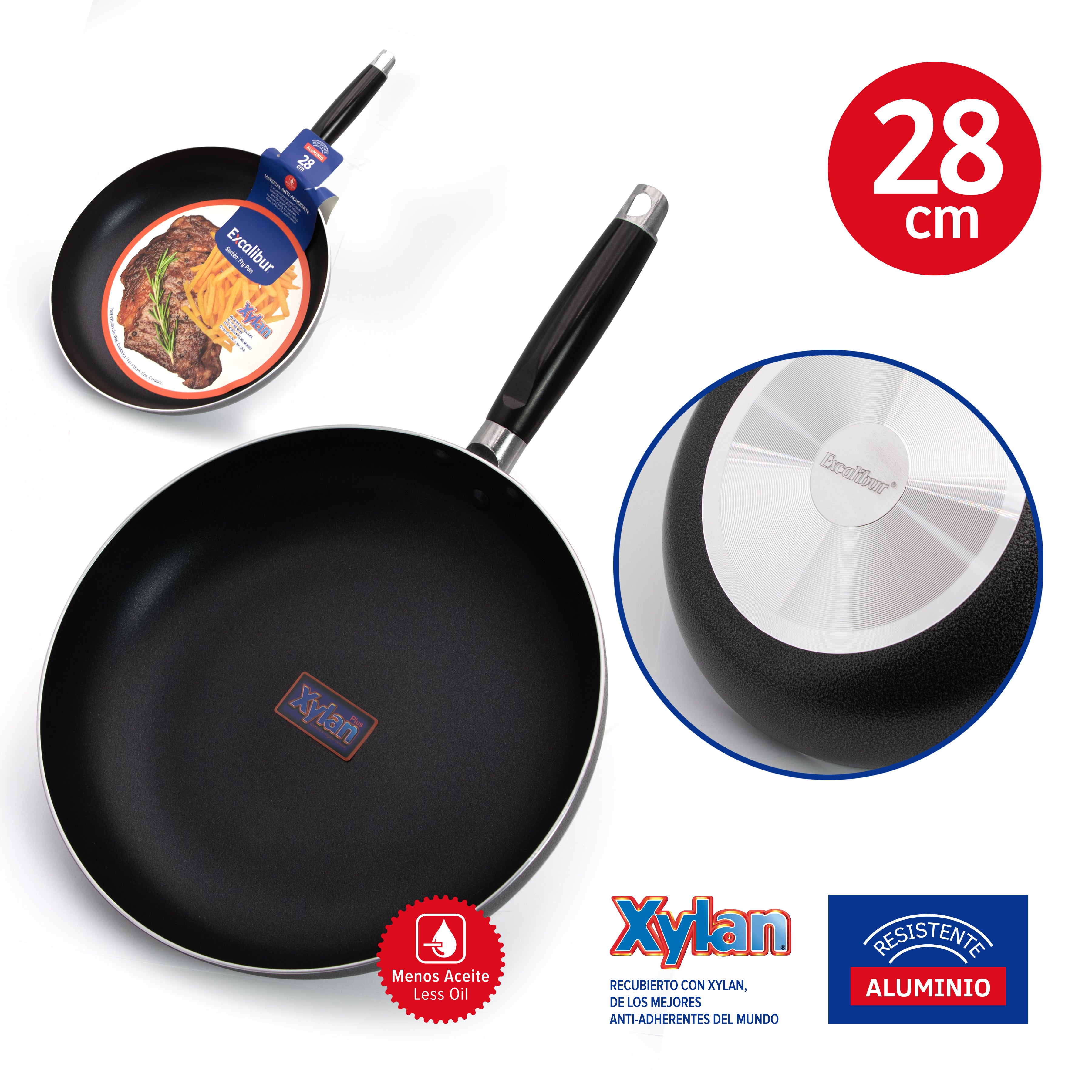 Sartén de Aluminio 28cm Excalibur JLJ-28CM