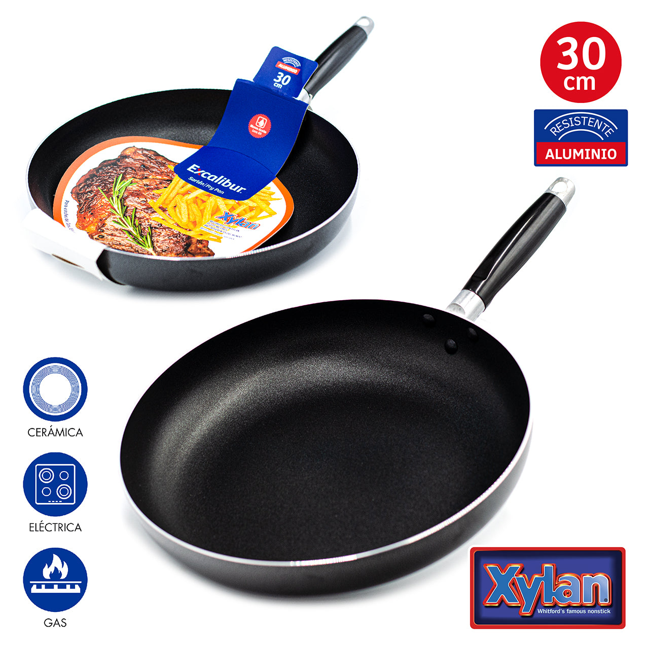 Sartén de Aluminio 30cm Excalibur JLJ-30CM