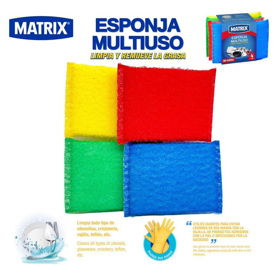 Set 4 Esponjas de Fregar Matrix K2014 MATRIX