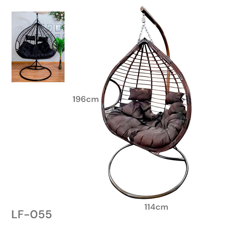 Silla Colgante con Soporte Chocolate LF-055