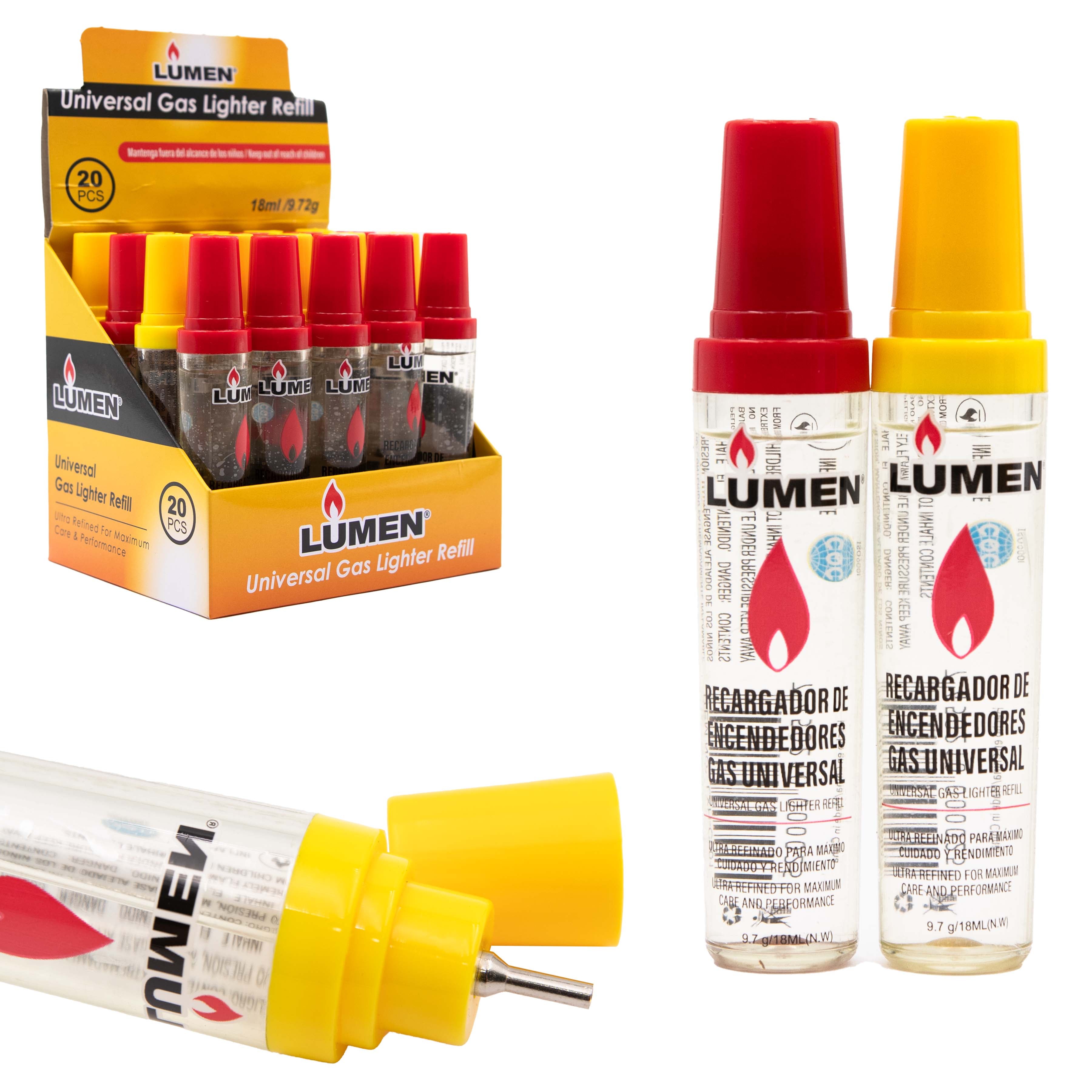 Recarga de Gas para Chisperos Encendedores 18ml Lumen LXH-C001 LUMEN