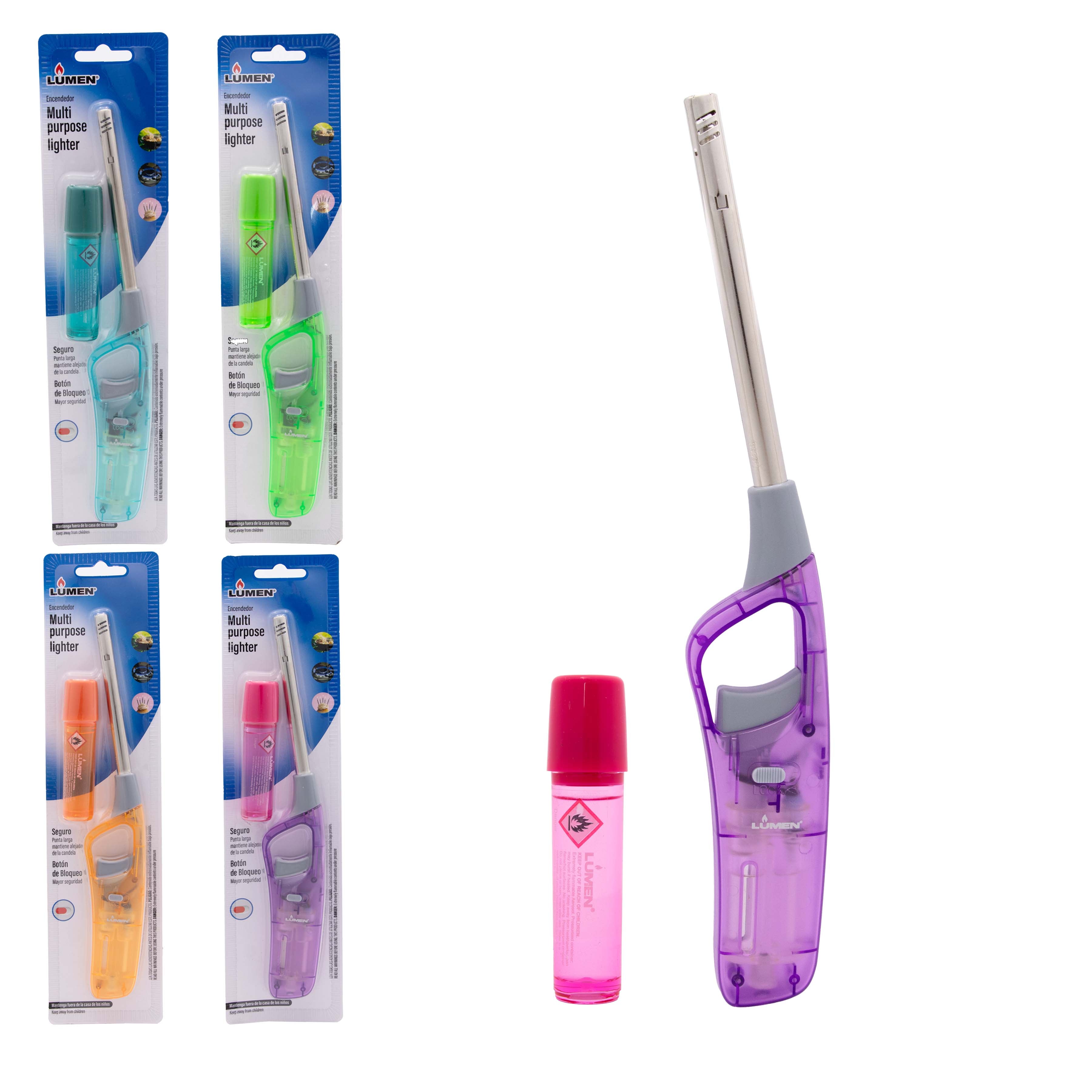 Chispero Encendedor + Repuesto de Gas Lumen LXK-8863-BR LUMEN