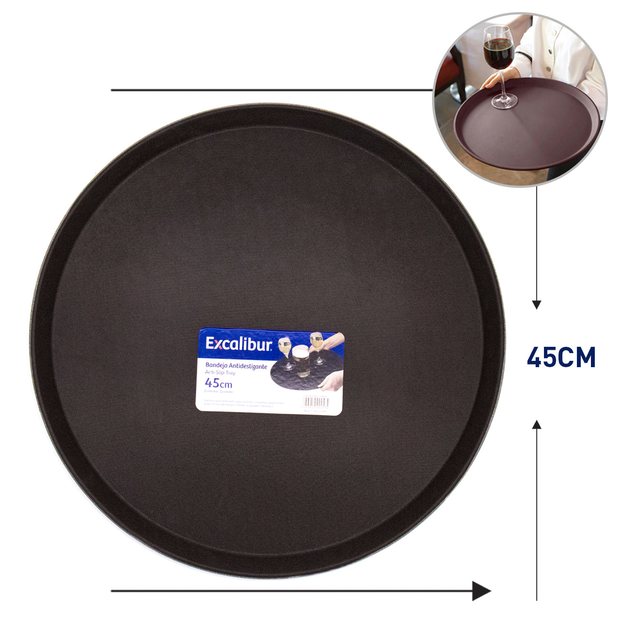 Bandeja Antideslizante Circular 45cm Excalibur M27-PTR45 EXCALIBUR