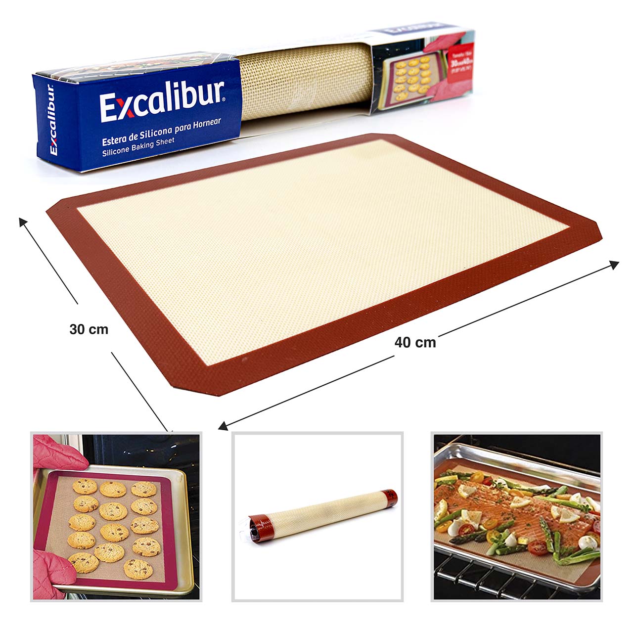 Estera de Silicona para Hornear 30x40cm Excalibur M27-SM4030 EXCALIBUR