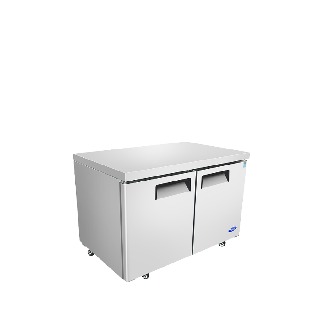 (PP) Refrigerador Bajo Encimera de 60"/153cm 2 Puertas Acero Inoxidable Atosa MGF8403GR Undercounter Refrigerado. Mesa Refrigerada.