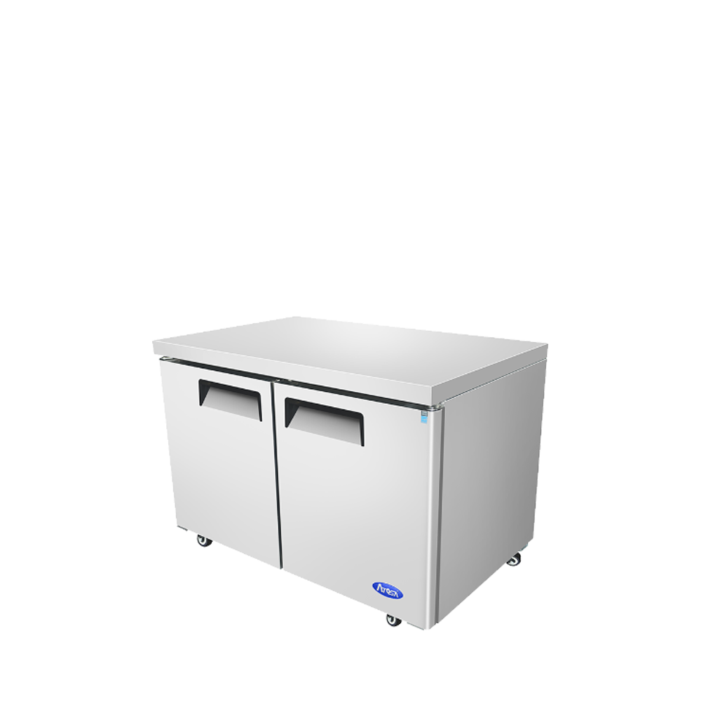 (PP) Refrigerador Bajo Encimera de 60"/153cm 2 Puertas Acero Inoxidable Atosa MGF8403GR Undercounter Refrigerado. Mesa Refrigerada.