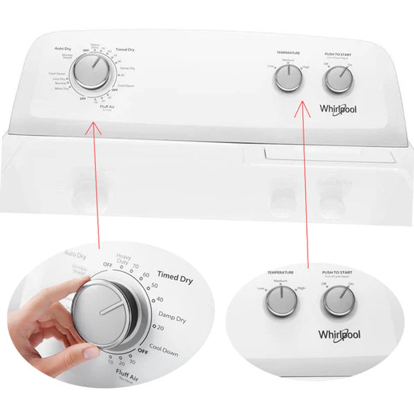 Secadora a Gas 21kg Carga Frontal con Sistema AutoDry Whirlpool WGD4850HW Whirlpool