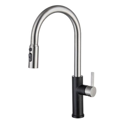 Grifo GIRONA de Acero Inoxidable con Manguera Flexible GASCO