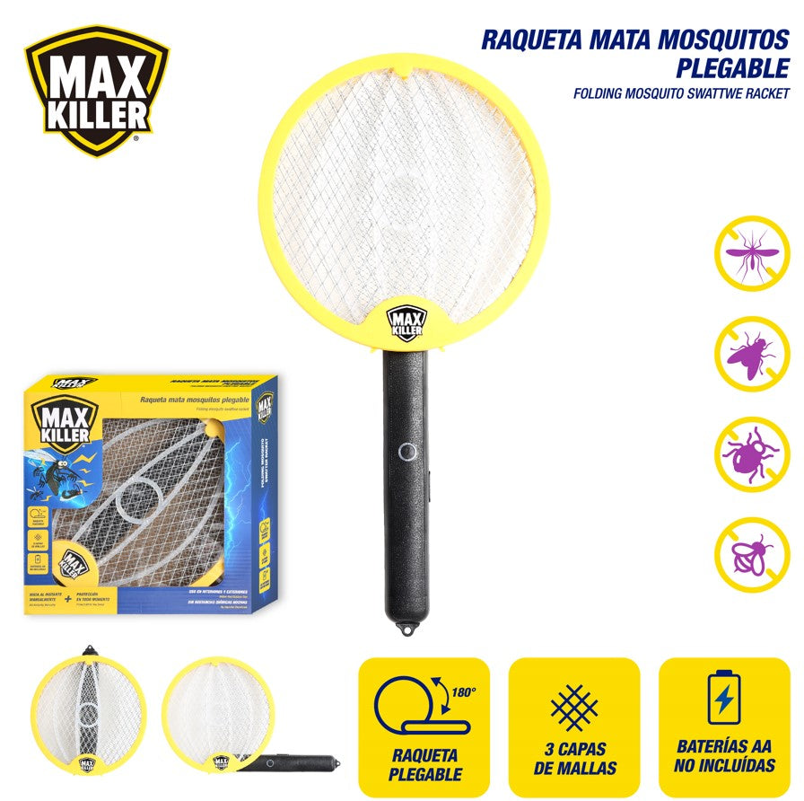 Raqueta Mata Insectos Max Killer MK-AD060-AA Mosquito. Max Killer