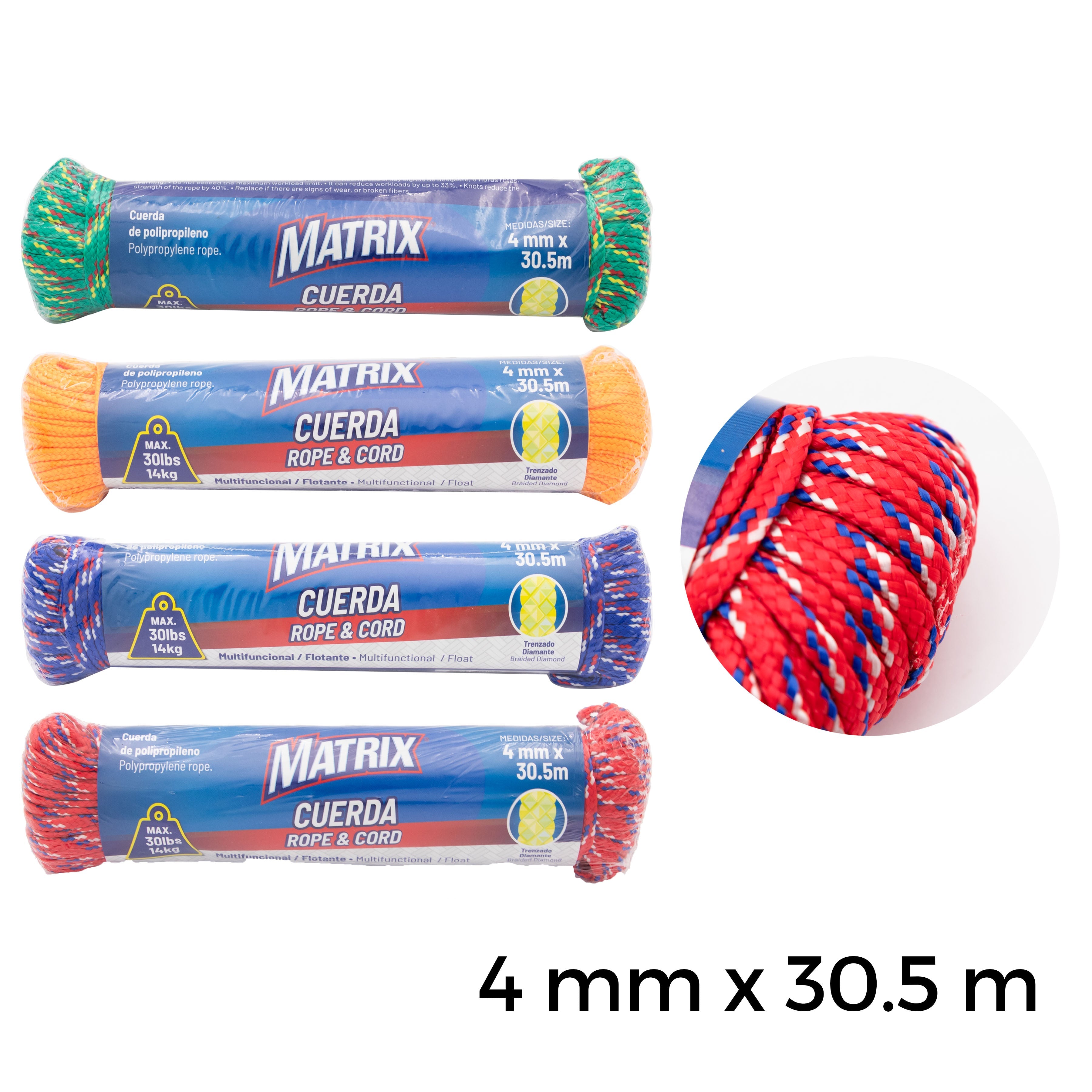 Soga de Tela 4mmX30.5m Matrix MT-532100W MATRIX