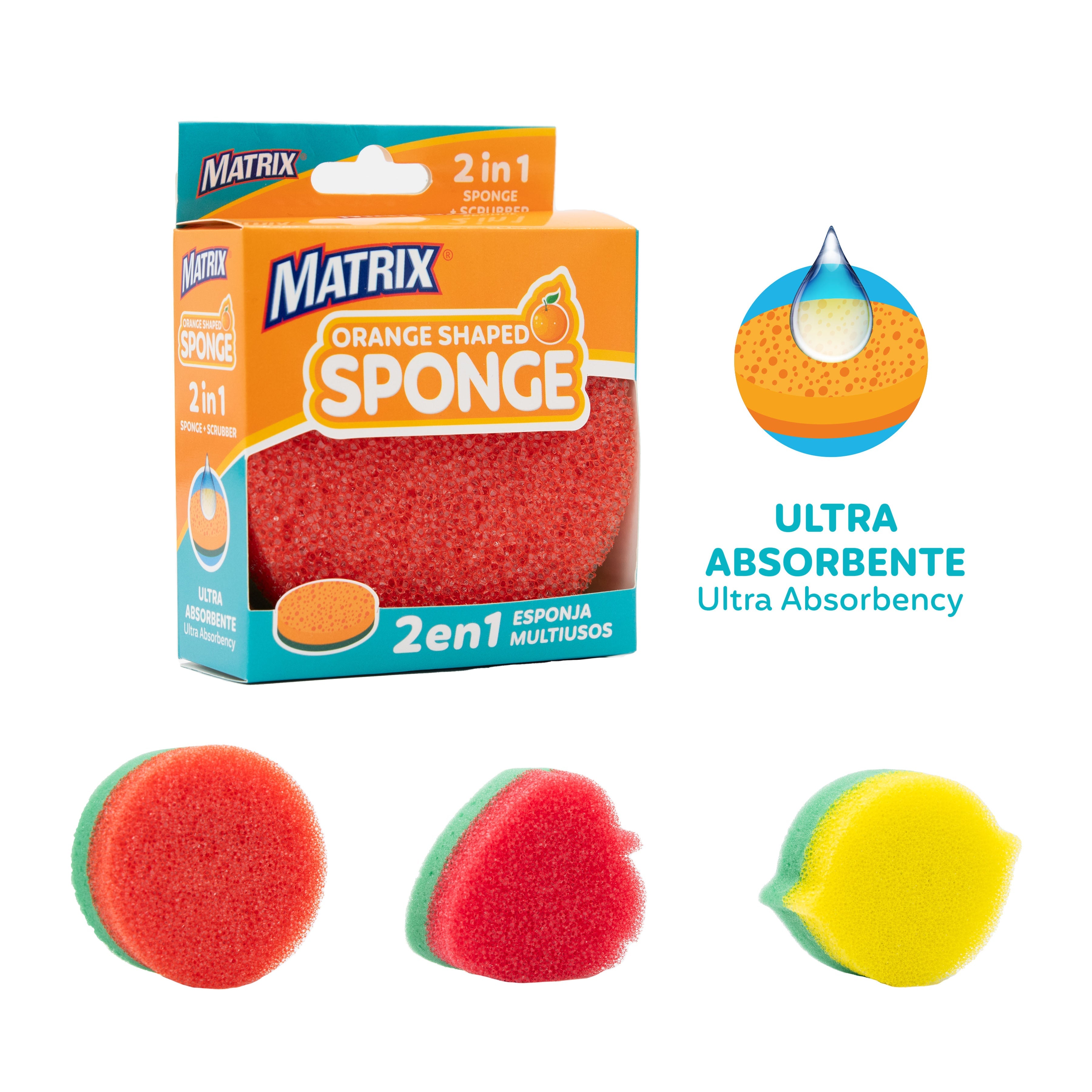 Esponja Multiusos 2en1 Matrix MT-K2325 MATRIX