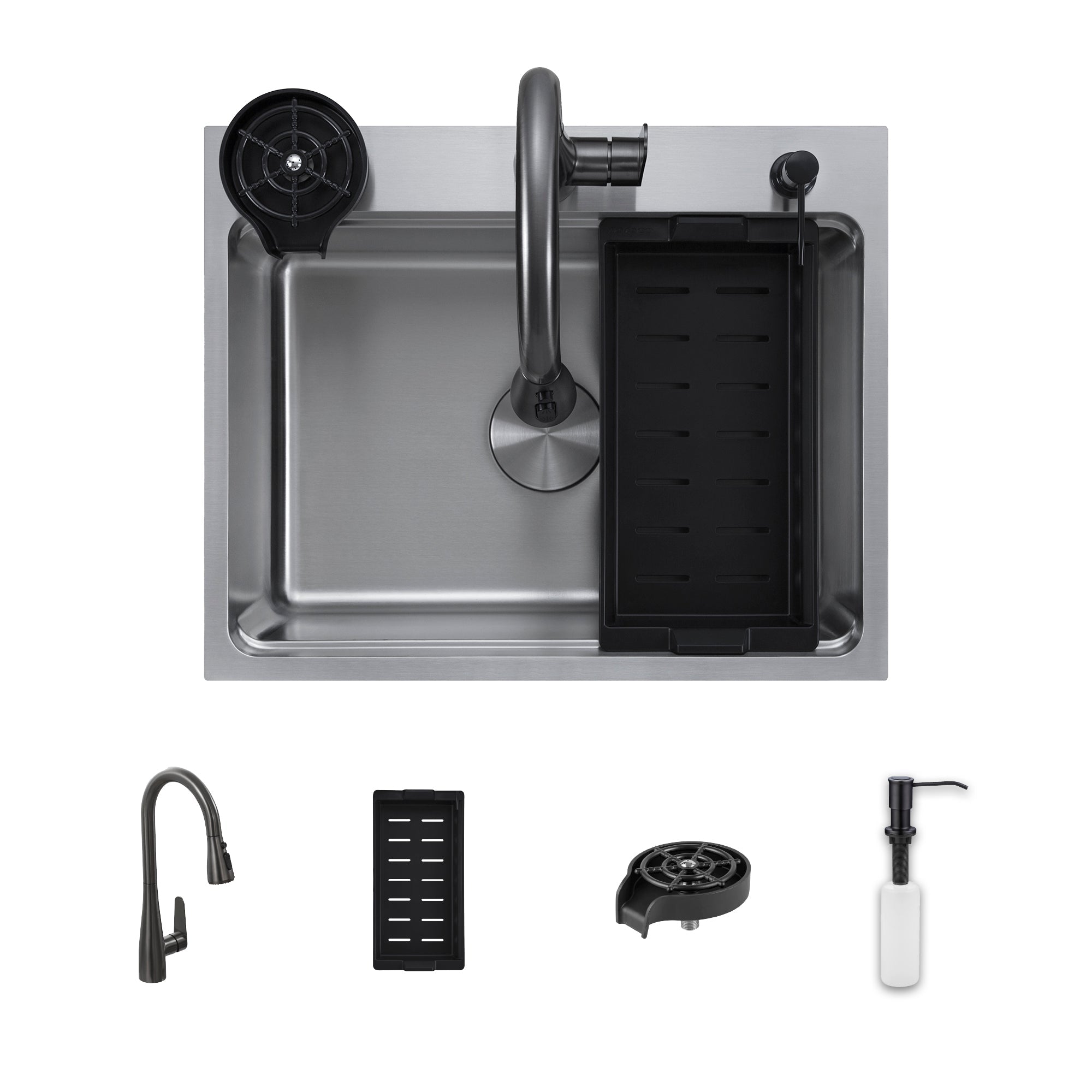 Kit Fregador + Grifo de Acero Inoxidable 304 NOVA-SS Gasco GASCO