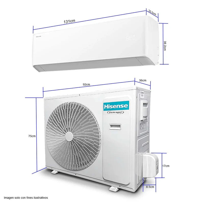 Aire Acondicionado Split 36,000 BTU Inverter SEER 20 con Wi-Fi Hisense ATR362GU HISENSE