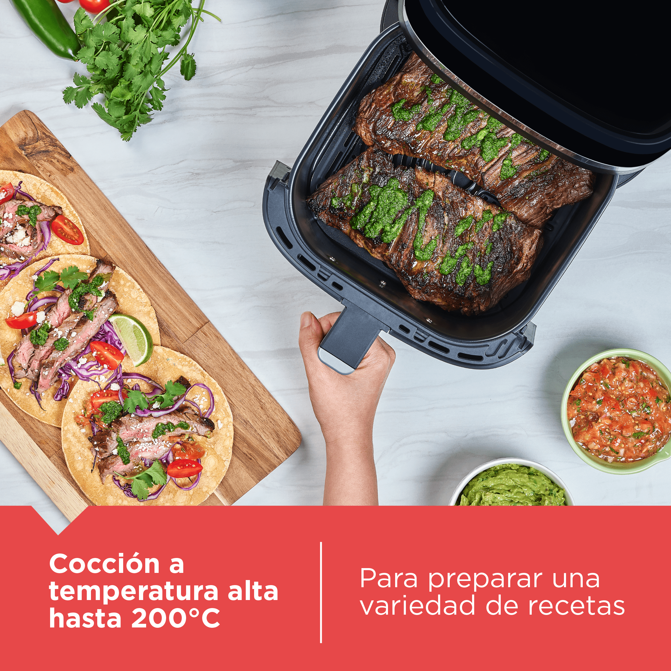 Freidora de Aire 5.5L Purifry 9 Funciones en 1 Black and Decker AFBD62-1BDLA BLACK + DECKER