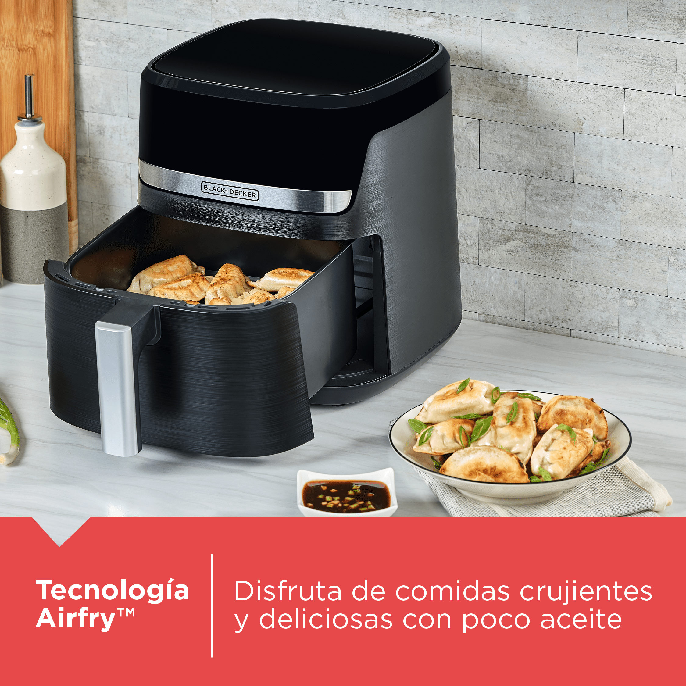 Freidora de Aire 5.5L Purifry 9 Funciones en 1 Black and Decker AFBD62-1BDLA BLACK + DECKER