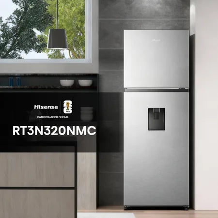 Refrigeradora Top Mount Hisense RT3N320NACA 11.5 Pies³ No Frost con Compresor Inverter y Multi Air Flow | Acero Inoxidable Nevera.