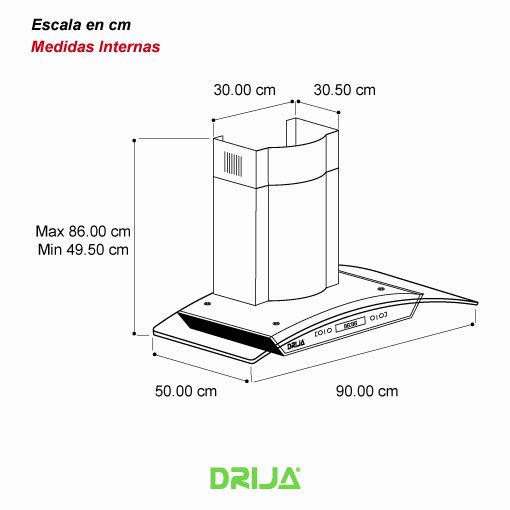 Extractor de Grasa Prisma Touch 90 Drija DRIJA