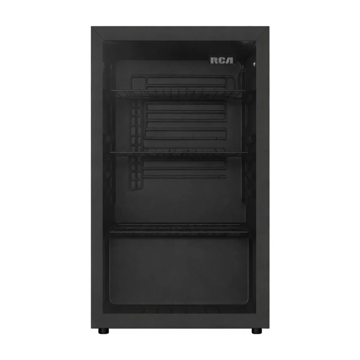 Refrigeradora Mini Bar 3.3p3 Puerta de Vidrio Templado RCBC90 Centro de bebidas.