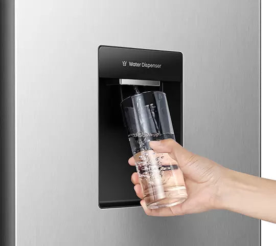 Refrigeradora Side by Side 19.1p3 con Dispensador de Agua Inverter Hisense RS3P558NMCB Nevera.