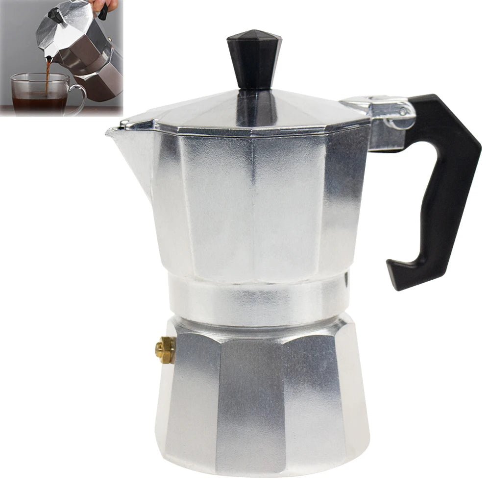Cafetera Italiana de Aluminio 3 Tazas, 6 Tazas, 9 Tazas & 12 Tazas Selecto
