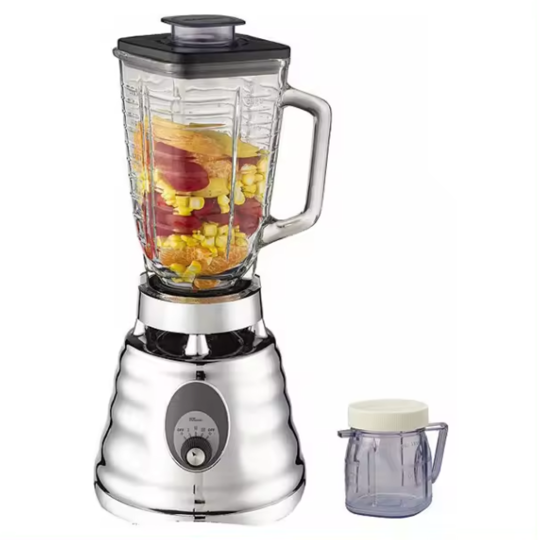 Licuadora Cromada con Jarra de Vidrio 1.25L 3 Velocidades 600W Lotus LT-945 LOTUS
