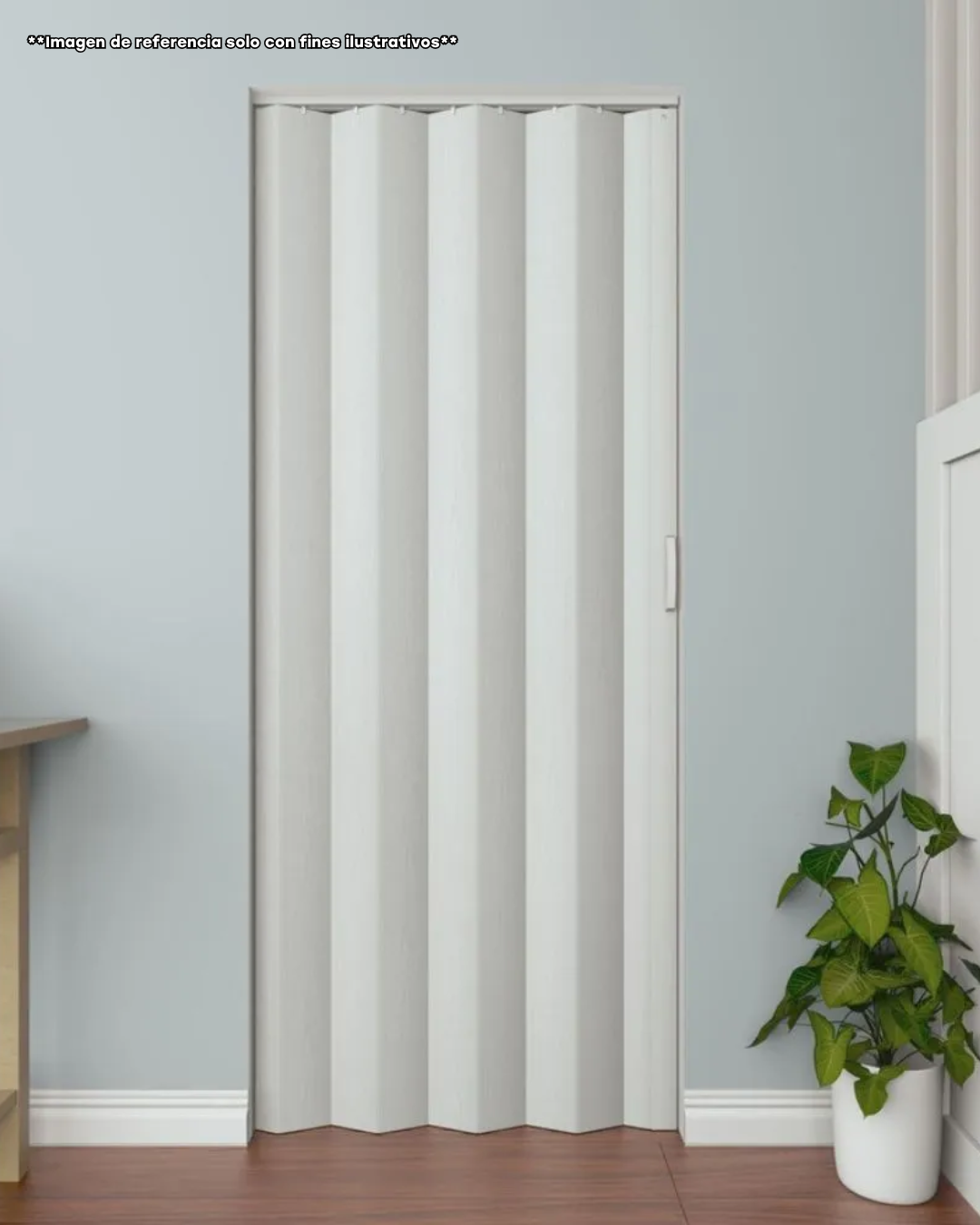 Puerta Plegable de PVC/Acrílico 0.91x2.03m 6mm Blanco 136-2001 Selecto