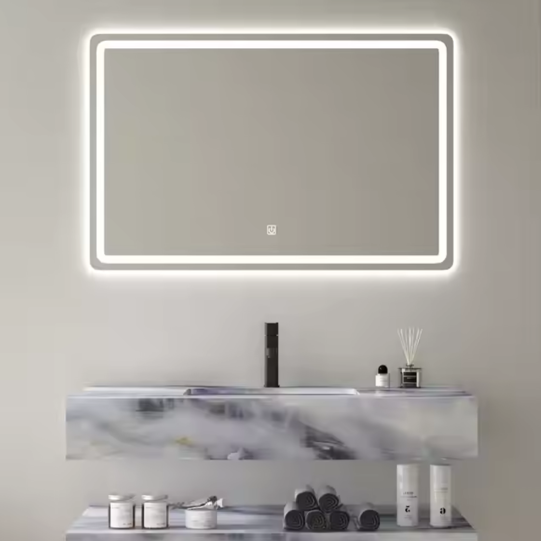 Espejo con LED Rectangular 100x70cm 3 Luces Antivaho 1005N Selecto