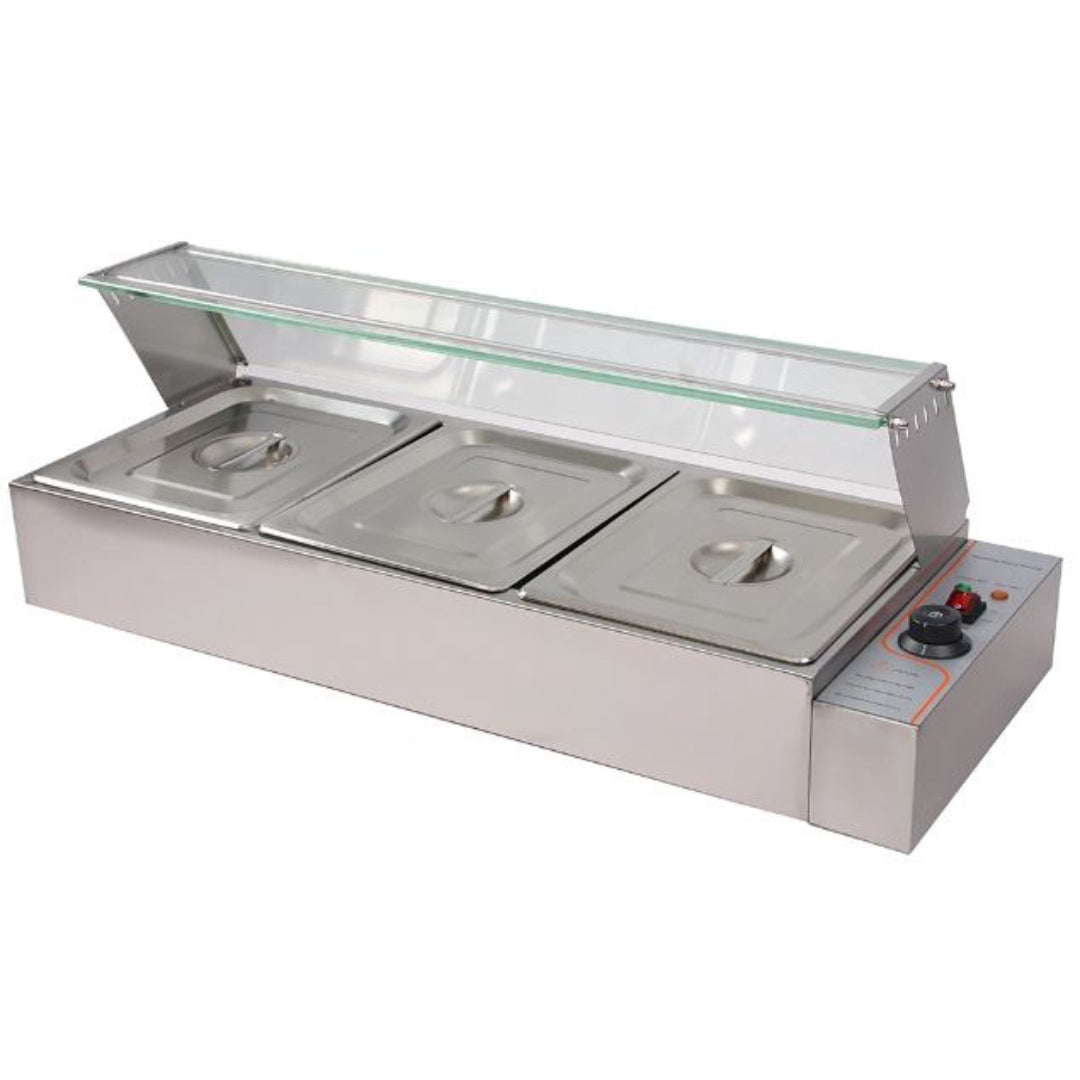 Baño María de Mesa Eléctrico de 3 Bandejas 940*350*360mm HBM-23