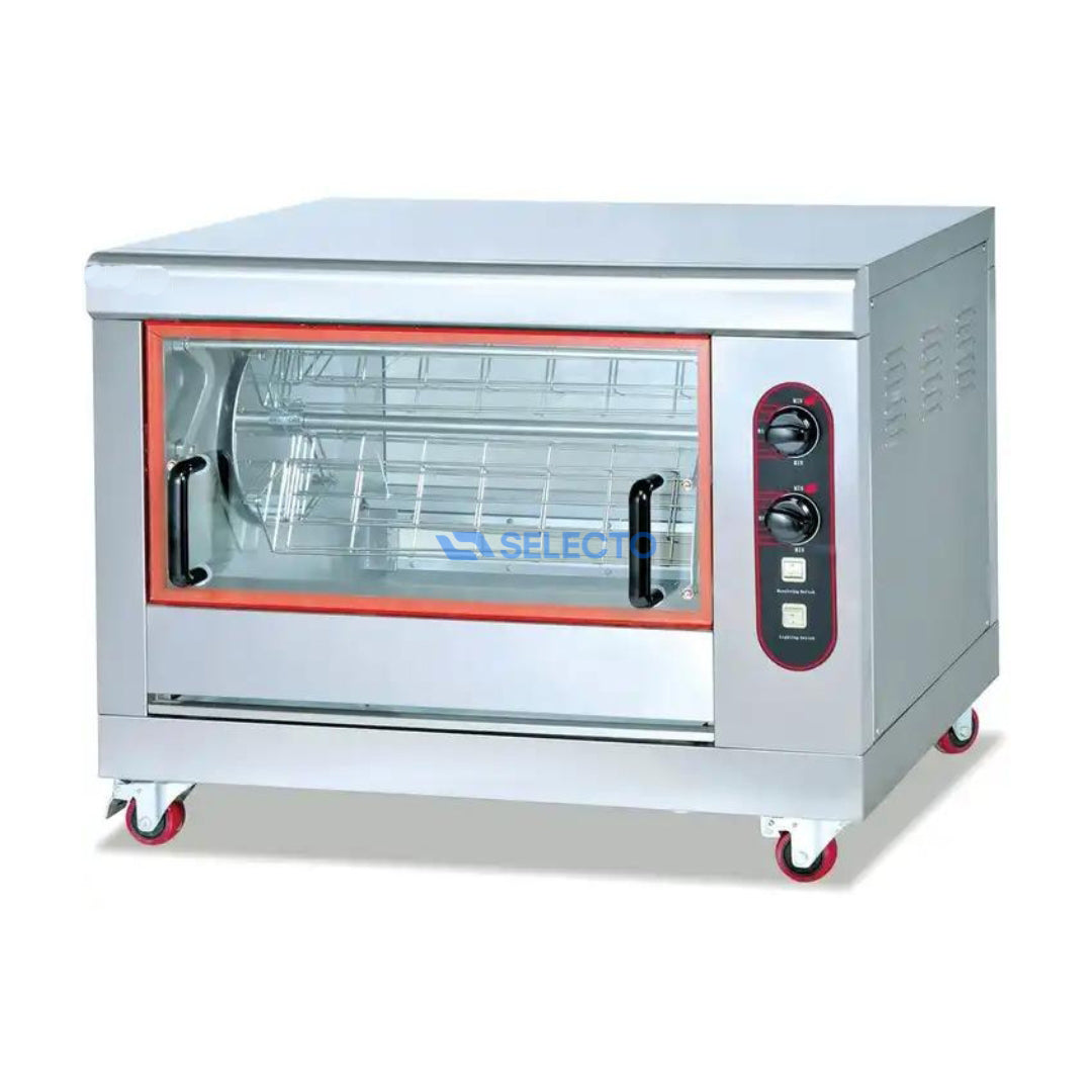 Rostizador Horizontal a Gas de 4 Canastas para 12-16 Pollos HGJ-368 Asador. Selecto