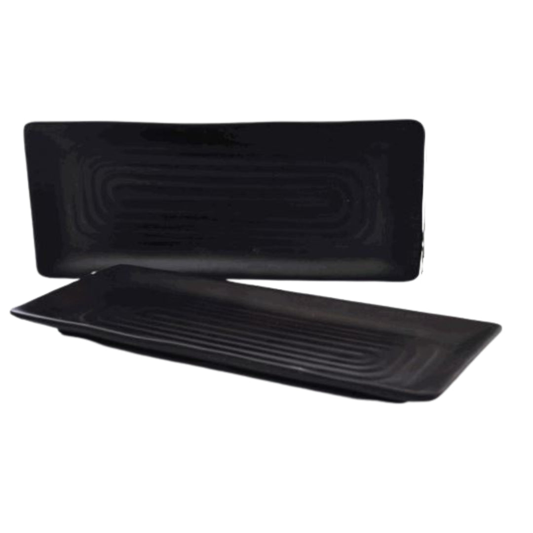 Plato de Melamina Color Negro 81436 Selecto