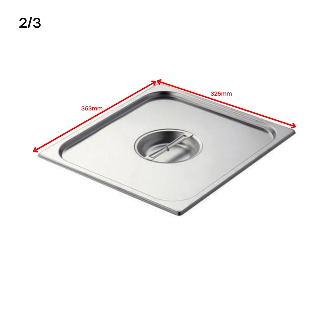 Tapa de GN Pan de Acero Inoxidable 2/3 325*353mm H5507 Selecto