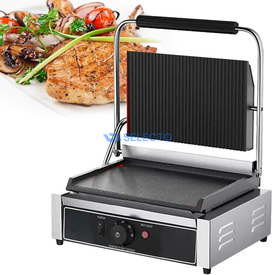 Plancha Panini Grill Arriba y Plano Abajo Eléctrica HEG-811EA