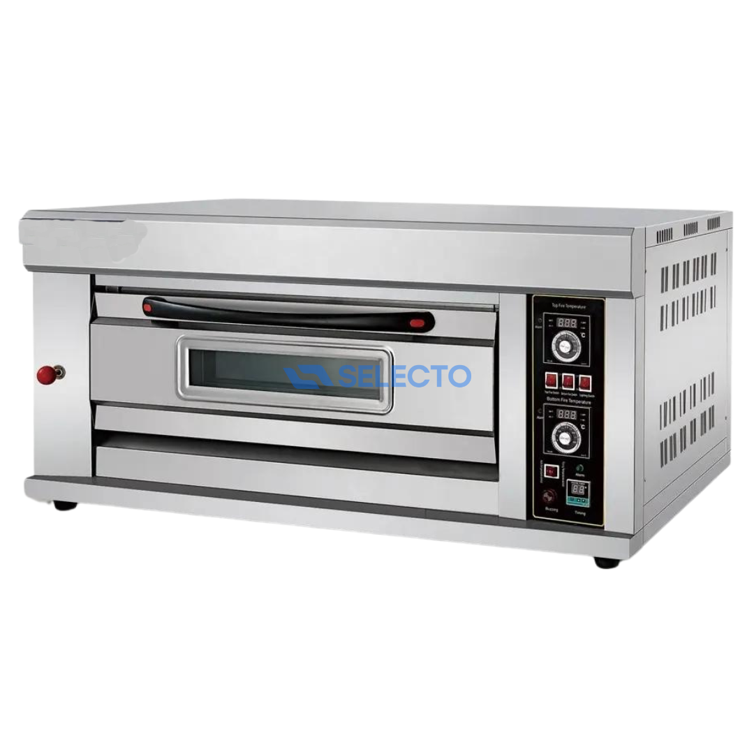Horno Industrial a Gas de 1 Nivel para 2 Bandejas de 60x40cm 220V/60Hz HGO-12A Selecto