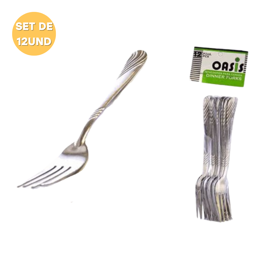 Set de 12und de Tenedor de Metal 18cm Oasis NT-212-300 OASIS