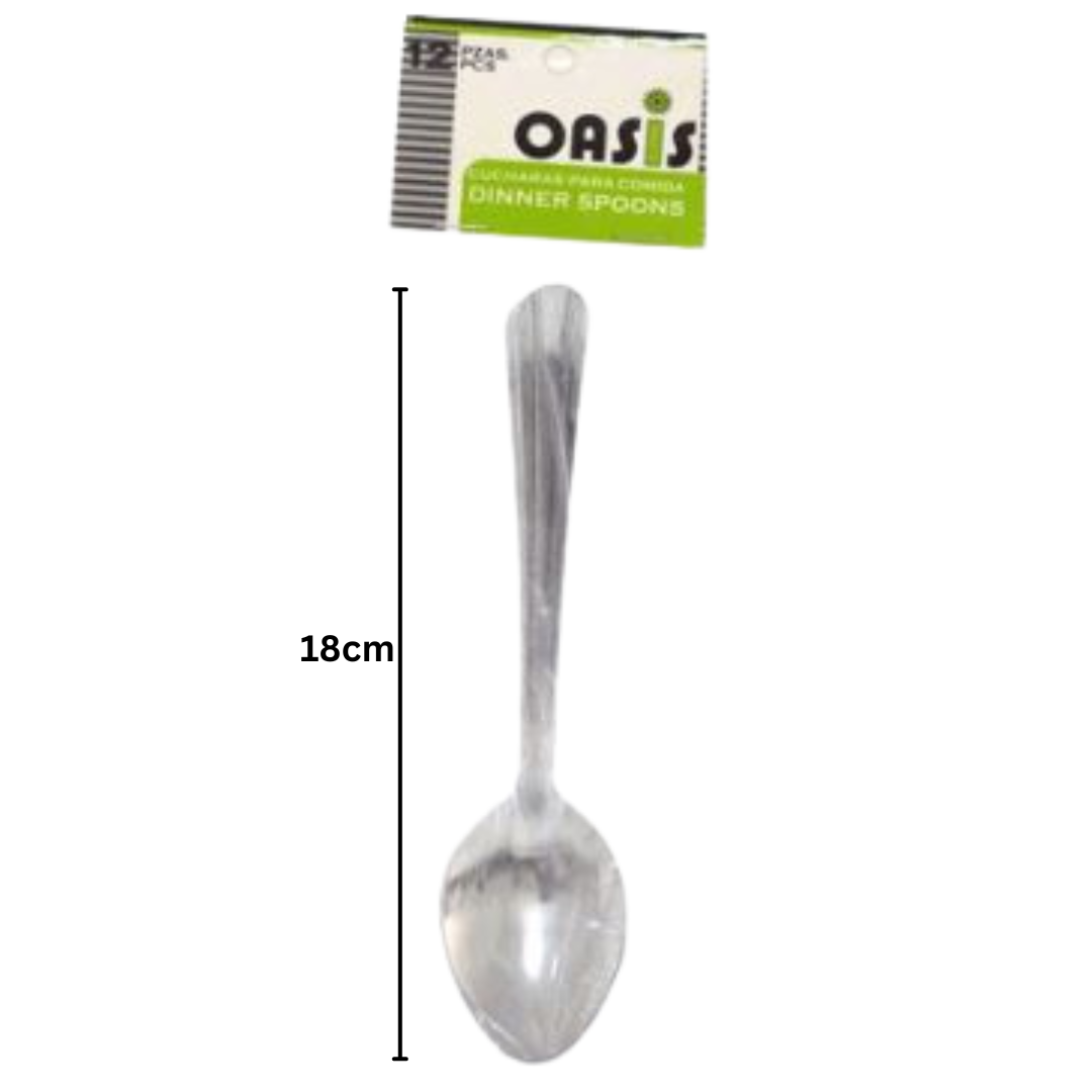 Set de 12 Piezas de Cuchara de Acero Inoxidable Oasis NT-211-100 OASIS
